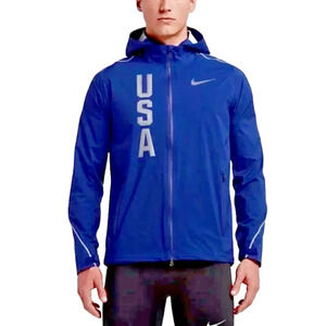 NWOT Nike Jacket Mens XXL Blue Tech Team USA Olympics Running Hypershield 806908